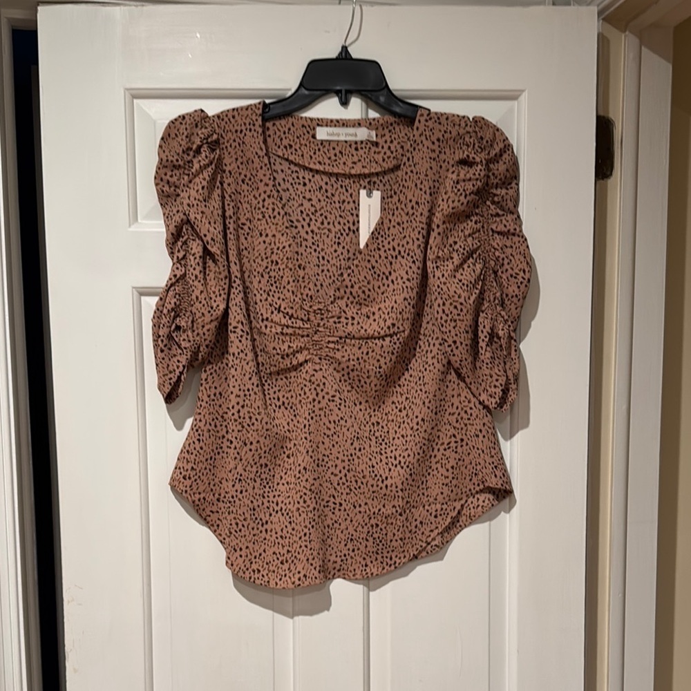 Bishop + Young NWT Animal Print Blouse